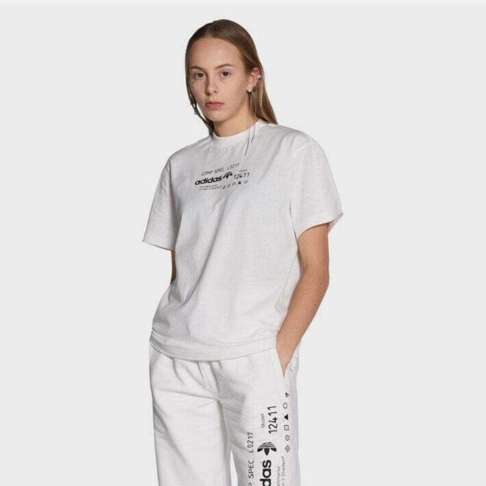Adidas Originals by Alexander Wang Graphic Tee White SIZE XXS